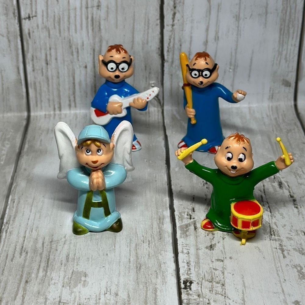 Alvin and The Chipmonks PVC Figurine set of 4 Simon‎ Theodore 1983 Bagdasarian
